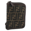 FENDI Zucca Canvas Day Planner Cover Brown Black Auth 181513A-1