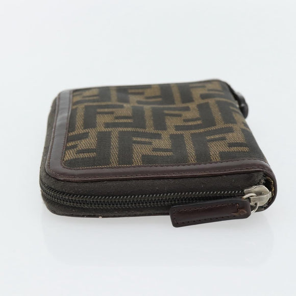 FENDI Zucca Canvas Day Planner Cover Brown Black Auth 181513A