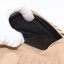 Christian Dior Geldbörse Leder Beige Silber Original 181514-19