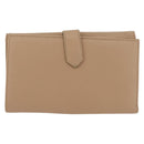 Christian Dior Geldbörse Leder Beige Silber Original 181514-2