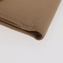 Christian Dior Geldbörse Leder Beige Silber Original 181514-7