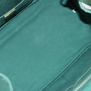 PRADA Kanapa MM Hand Bag Denim 2way Turquoise Blue Gold Auth 181523A-18