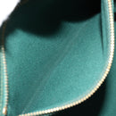 PRADA Kanapa MM Hand Bag Denim 2way Turquoise Blue Gold Auth 181523A-22