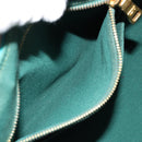 PRADA Kanapa MM Hand Bag Denim 2way Turquoise Blue Gold Auth 181523A-24
