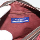 BURBERRY Nova Check Blue Label Shoulder Bag Canvas Red Silver Auth 181525A-17