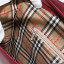 BURBERRY Hand Bag Leather Bordeaux Silver Auth 181526-19