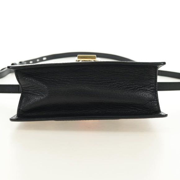 GUCCI Bee & Star Sherry Line Tasche Leder 3-Wege Schwarz Gold 470270 Original 181527SAV