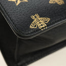 GUCCI Bee & Star Sherry Line Tasche Leder 3-Wege Schwarz Gold 470270 Original 181527SAV-14