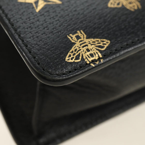 GUCCI Bee & Star Sherry Line Tasche Leder 3-Wege Schwarz Gold 470270 Original 181527SAV