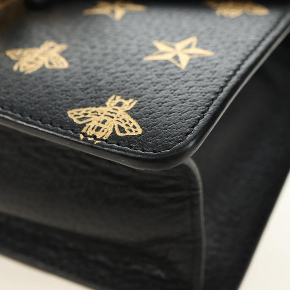 GUCCI Bee & Star Sherry Line Tasche Leder 3-Wege Schwarz Gold 470270 Original 181527SAV