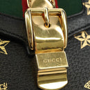 GUCCI Bee & Star Sherry Line Tasche Leder 3-Wege Schwarz Gold 470270 Original 181527SAV-19