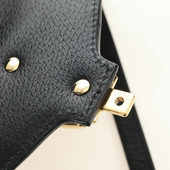 GUCCI Bee & Star Sherry Line Tasche Leder 3-Wege Schwarz Gold 470270 Original 181527SAV