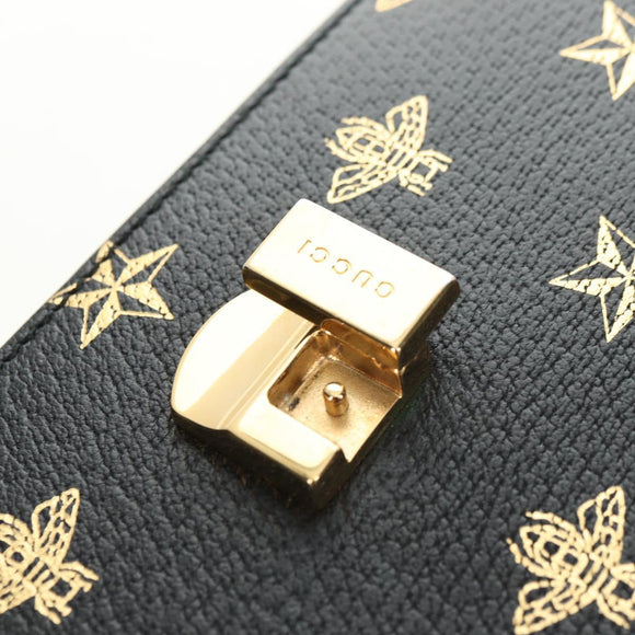 GUCCI Bee & Star Sherry Line Tasche Leder 3-Wege Schwarz Gold 470270 Original 181527SAV