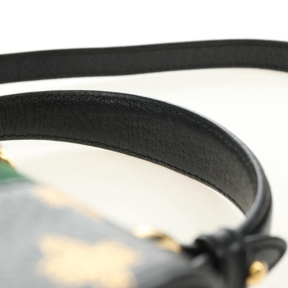GUCCI Bee & Star Sherry Line Tasche Leder 3-Wege Schwarz Gold 470270 Original 181527SAV