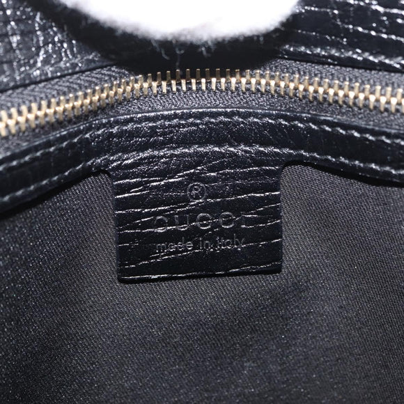 GUCCI GG Canvas Web Sherry Line Hand Bag Black Gold Red 131325 Auth 181528SAV