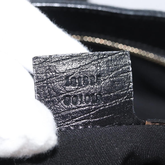 GUCCI GG Canvas Web Sherry Line Hand Bag Black Gold Red 131325 Auth 181528SAV