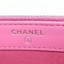 CHANEL Chain Matelasse Shoulder Bag Lamb Skin Pink Silver CC Auth 181529SAV-23