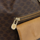 CELINE Macadam Canvas Backpack PVC Leather Brown Gold Auth 181532-17