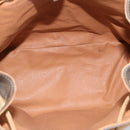 CELINE Macadam Canvas Backpack PVC Leather Brown Gold Auth 181532-20