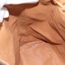 CELINE Macadam Canvas Backpack PVC Leather Brown Gold Auth 181532-22