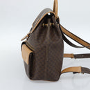 CELINE Macadam Canvas Backpack PVC Leather Brown Gold Auth 181532-5