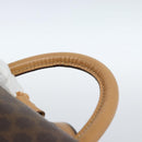CELINE Macadam Canvas Backpack PVC Leather Brown Gold Auth 181532-8