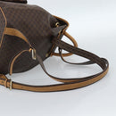 CELINE Macadam Canvas Backpack PVC Leather Brown Gold Auth 181532-9