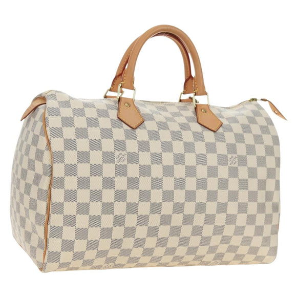 LOUIS VUITTON Damier Azur Speedy 35 Hand Bag N41535 LV Auth 181536SAV