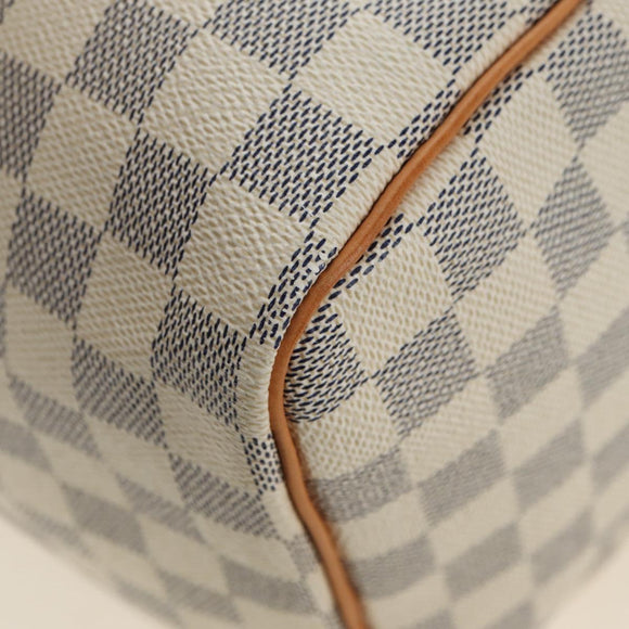 LOUIS VUITTON Damier Azur Speedy 35 Hand Bag N41535 LV Auth 181536SAV