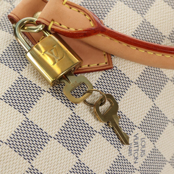 LOUIS VUITTON Damier Azur Speedy 35 Hand Bag N41535 LV Auth 181536SAV