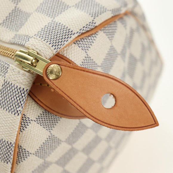 LOUIS VUITTON Damier Azur Speedy 35 Hand Bag N41535 LV Auth 181536SAV