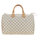 LOUIS VUITTON Damier Azur Speedy 35 Hand Bag N41535 LV Auth 181536SAV-13