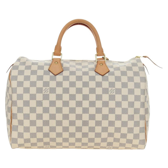 LOUIS VUITTON Damier Azur Speedy 35 Hand Bag N41535 LV Auth 181536SAV