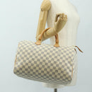 LOUIS VUITTON Damier Azur Speedy 35 Hand Bag N41535 LV Auth 181536SAV-24