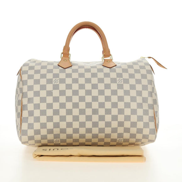 LOUIS VUITTON Damier Azur Speedy 35 Hand Bag N41535 LV Auth 181536SAV