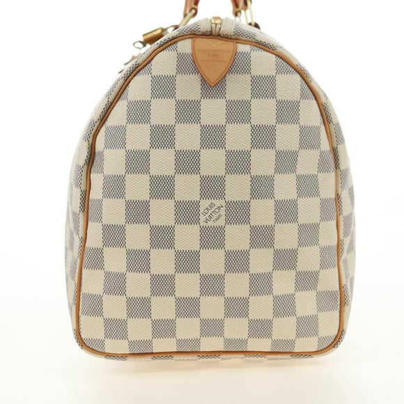 LOUIS VUITTON Damier Azur Speedy 35 Hand Bag N41535 LV Auth 181536SAV