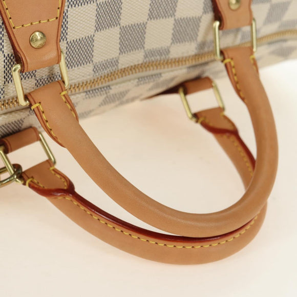 LOUIS VUITTON Damier Azur Speedy 35 Hand Bag N41535 LV Auth 181536SAV