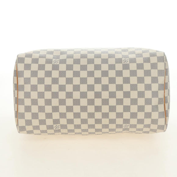LOUIS VUITTON Damier Azur Speedy 35 Hand Bag N41535 LV Auth 181536SAV