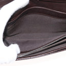 FENDI Zucca Canvas Long Wallet Black Brown Auth 181538-10