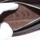 FENDI Zucca Canvas Long Wallet Black Brown Auth 181538-11
