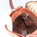 Burberry Nova Check Umhängetasche PVC Beige Gold Auth 181545-20