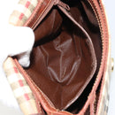 Burberry Nova Check Umhängetasche PVC Beige Gold Auth 181545-12