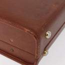 Coach Koffer Leer Bruin Goud Auth 181552A-15