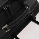 PRADA Koffer Nylon Zwart Zilver Auth 181553A-11