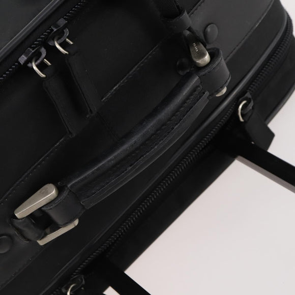 PRADA Koffer Nylon Zwart Zilver Auth 181553A