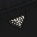 PRADA Koffer Nylon Zwart Zilver Auth 181553A-18