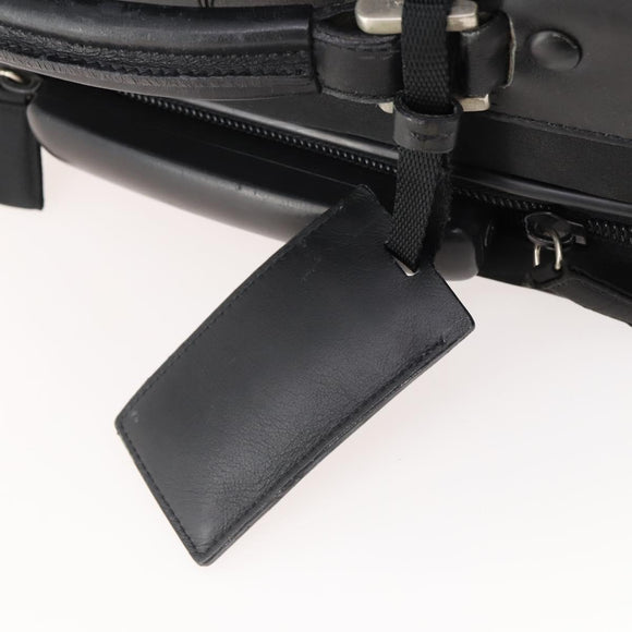 PRADA Koffer Nylon Zwart Zilver Auth 181553A