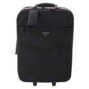PRADA Koffer Nylon Zwart Zilver Auth 181553A-2