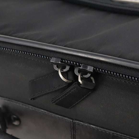 PRADA Koffer Nylon Zwart Zilver Auth 181553A