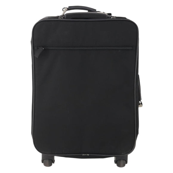 PRADA Koffer Nylon Zwart Zilver Auth 181553A